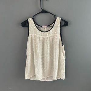 MARSHALLS✨Cream/Gold Polka Dot Blouse